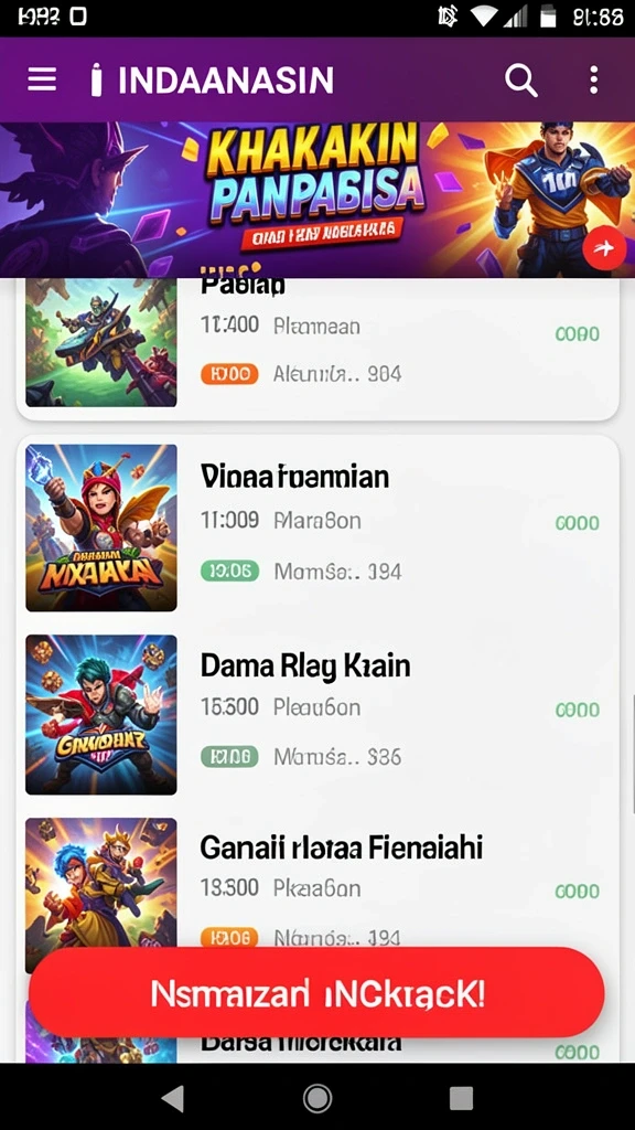 Tampilan antarmuka awal yang mudah dipahami.