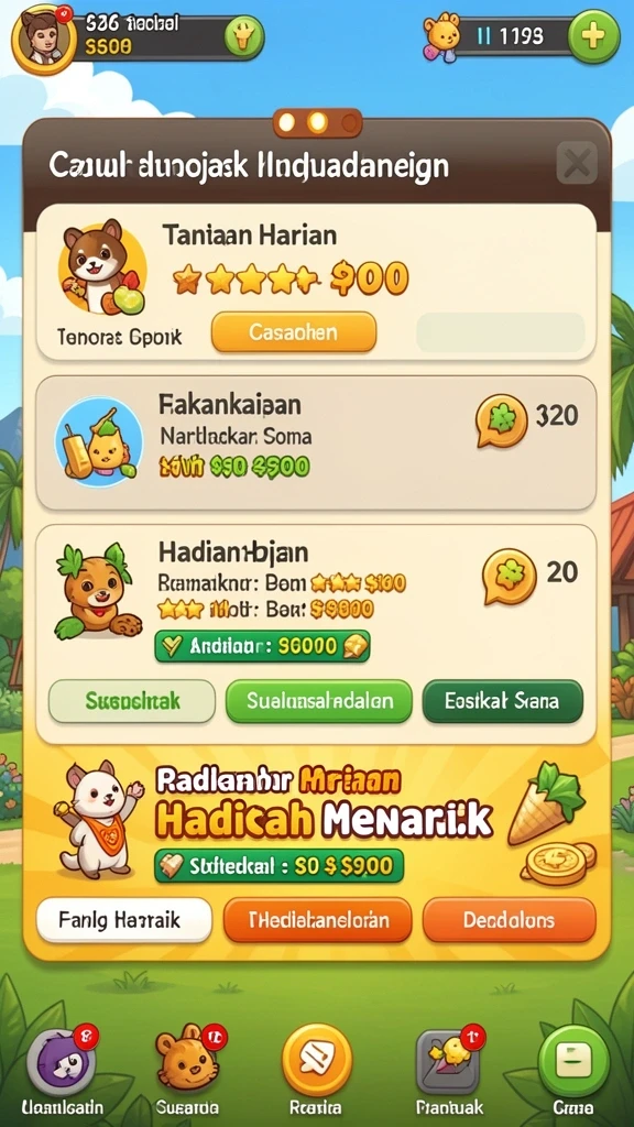 Pengalaman bermain yang seru dengan banyak tema berbeda.