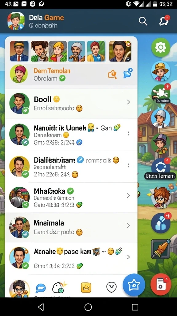 Fitur komunitas untuk berinteraksi dengan pemain lain.
