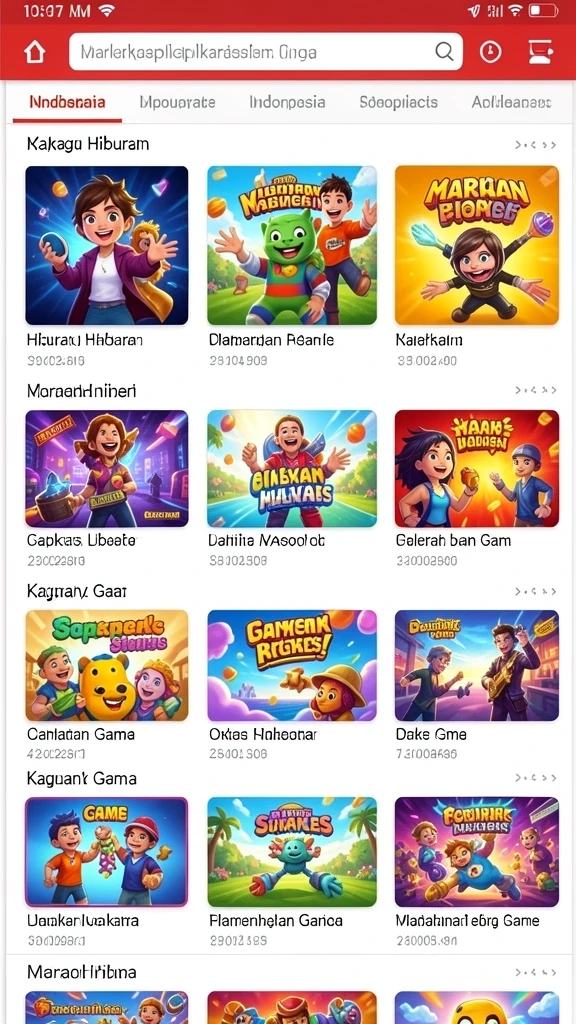 Screenshot permainan yang menunjukkan grafik yang memukau.