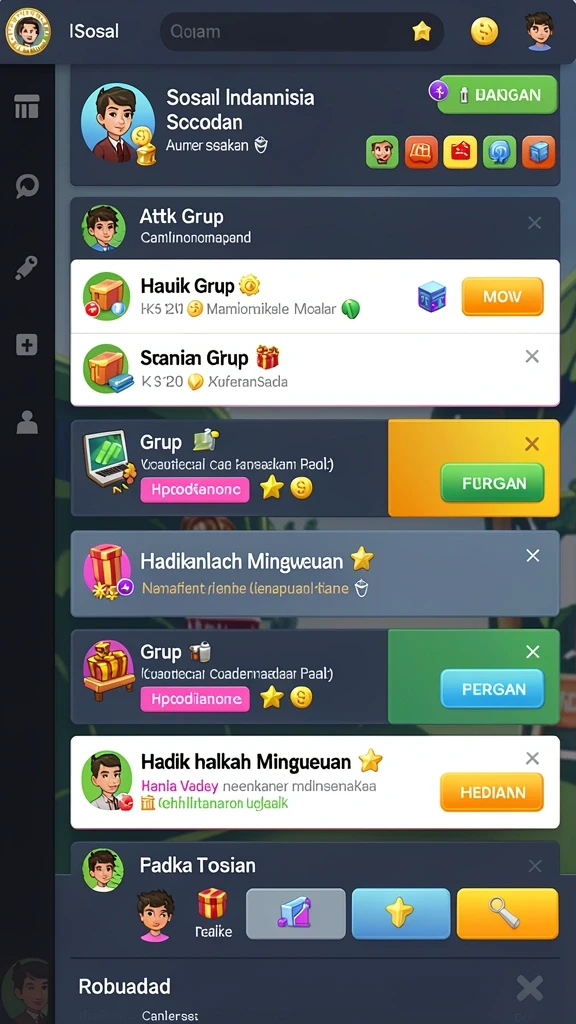 Menu pilihan mode permainan yang variatif.