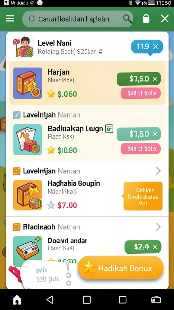 Tampilan antarmuka yang menarik dan mudah digunakan.