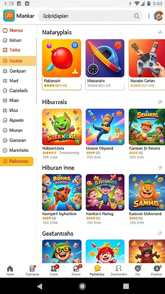 Menu pengaturan yang mudah diakses pengguna.