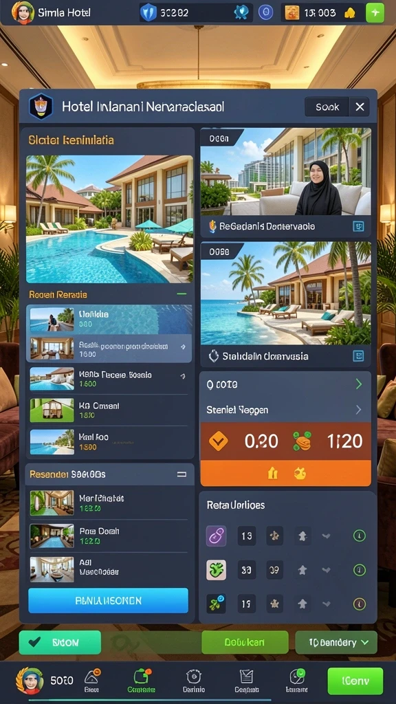 Menunjukkan desain level yang kreatif dan menarik.