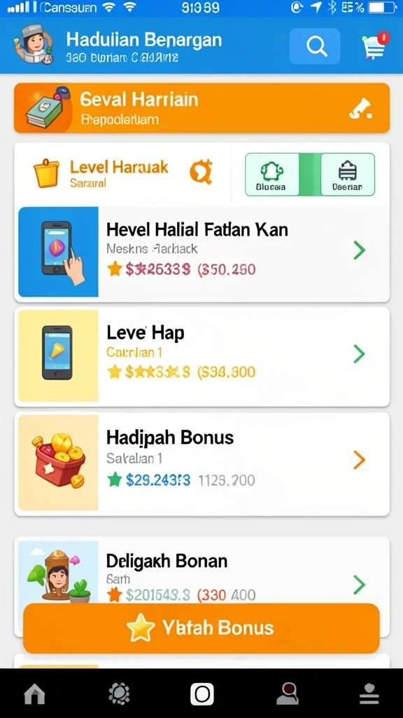 Pengguna sedang bersaing di leaderboard.