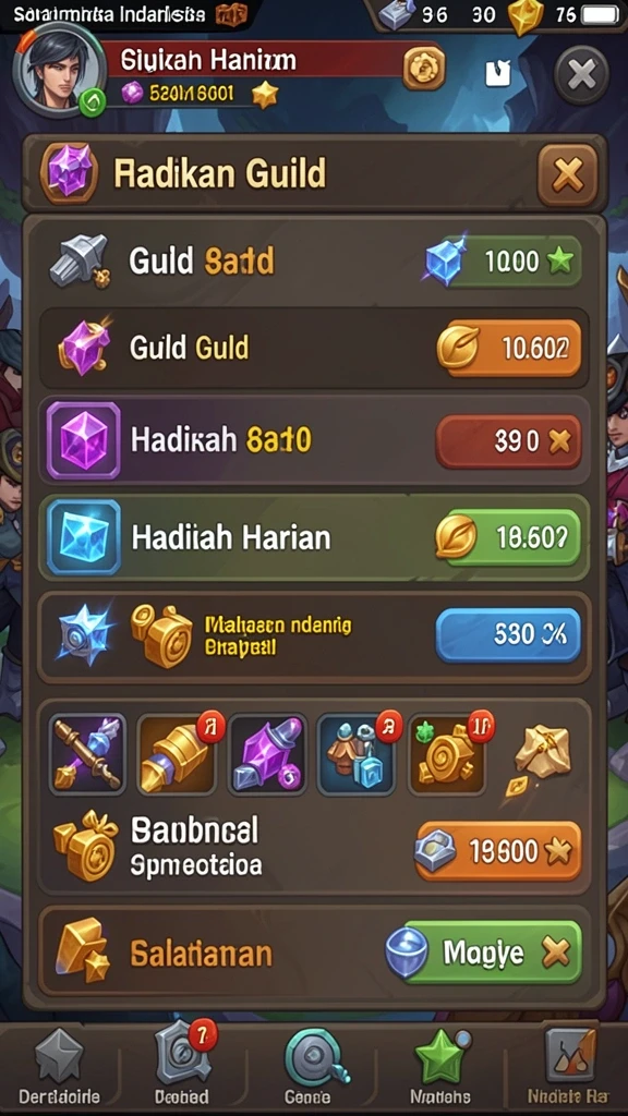 Mode permainan seru yang bisa dipilih.